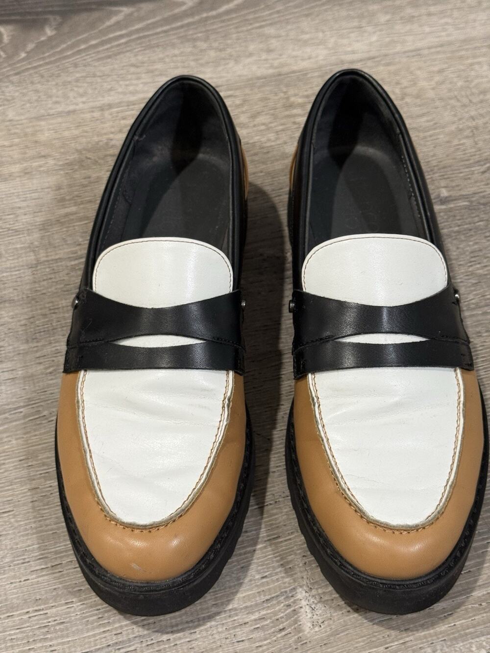 Franco Sarto Cassandra Loafers – Tricolor Slip‑On Penny Loafer, Elegant |Size 8M
